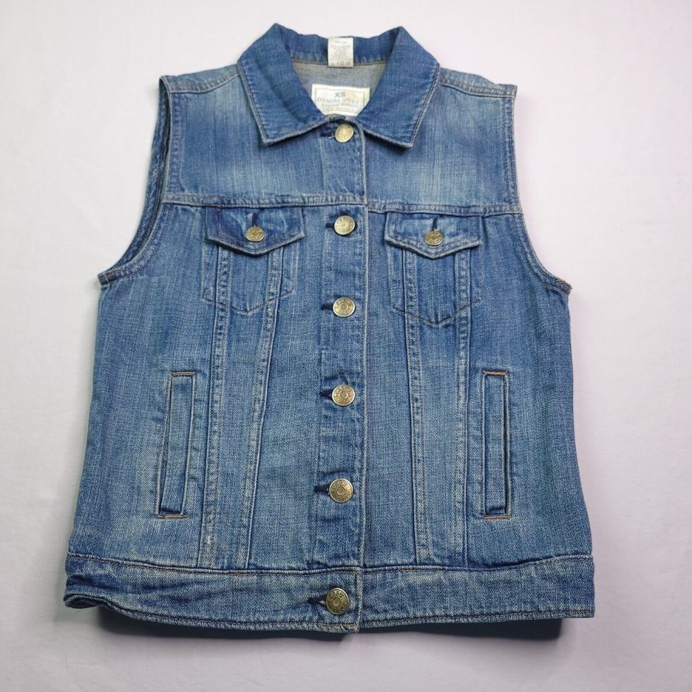 J. Crew Factory Blue Denim Vest